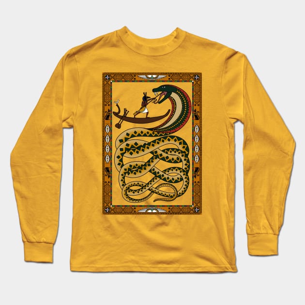 Set (Seth) fighting Apophis (Apep) Long Sleeve T-Shirt by Art of Arklin